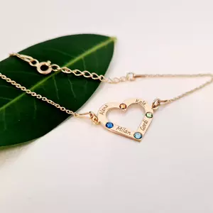 Határtalan Szeretet Szív Karkötő Swarovski Kristállyal és lánccal
