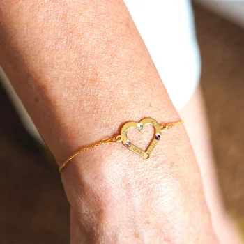 Határtalan Szeretet Szív Karkötő Swarovski Kristállyal és lánccal