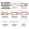 9K Arany Karkötő - Nyitott Szárnyú Őrangyal - 10 mm érme - állítható zsinórral
