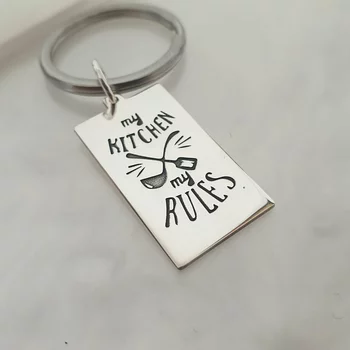 Személyre szabott kulcstartó - Chef - Ezüst 925 - rozsdamentes acél gyűrű