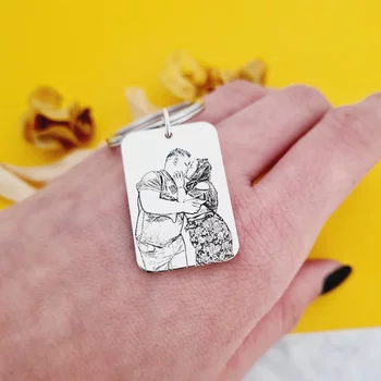 Ezüst Megörökített Emlék Lemez Kulcstartó