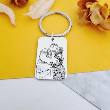 Ezüst Megörökített Emlék Lemez Kulcstartó