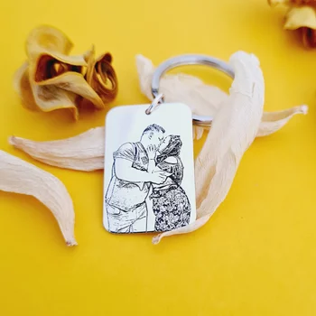 Ezüst Megörökített Emlék Lemez Kulcstartó