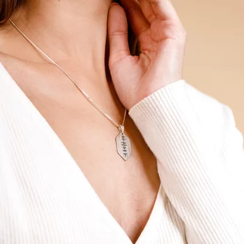 Ezüst Hatszögletű Hangminta Nyaklánc