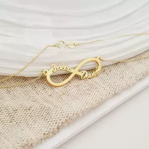 14K Végtelen Nyaklánc Kivágott Nevekkel