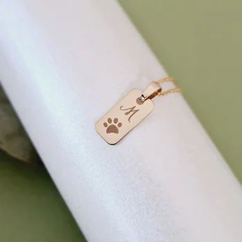 9K Mindig Együtt Nyaklánc Manccsal és Monogrammal