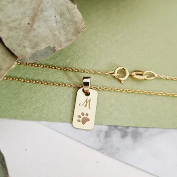 9K Mindig Együtt Nyaklánc Manccsal és Monogrammal