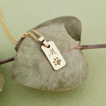 9K Mindig Együtt Nyaklánc Manccsal és Monogrammal