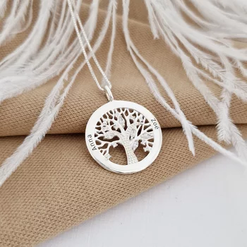 Ezüst Életfa Nyaklánc Cirkóniával