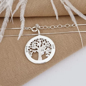 Ezüst Életfa Nyaklánc Cirkóniával