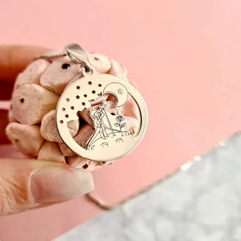 Ezüst Kisherceg Nyaklánc Gyémánttal - A Csillagos Ég Alatt