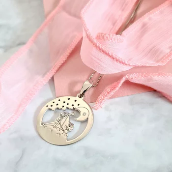 Ezüst Kisherceg Nyaklánc Gyémánttal - A Csillagos Ég Alatt