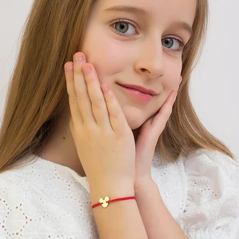 14K Egér Karkötő Névvel és állítható zsinórral