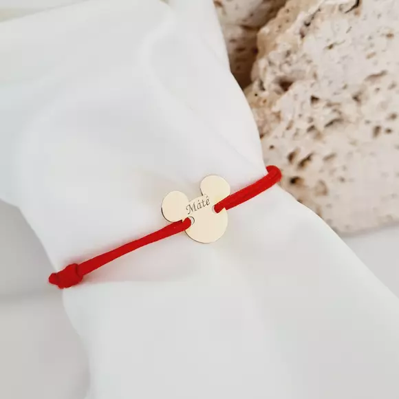 9K Egérke Karkötő Névvel és állítható zsinórral