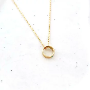 Személyre szabott nyaklánc - A Kapcsolódás Rezgései - Henger névvel és drágakővel - 925-ös Ezüst 18K Sárga arany bevonattal