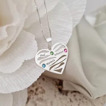Szeretet Hullámok - 3 Név -  925 Sterling Ezüst  Swarovski Kristály - Körkapocs