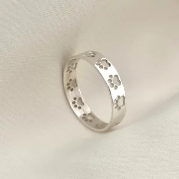 Szerető Mancsok Gyűrű – 925 Sterling Ezüst