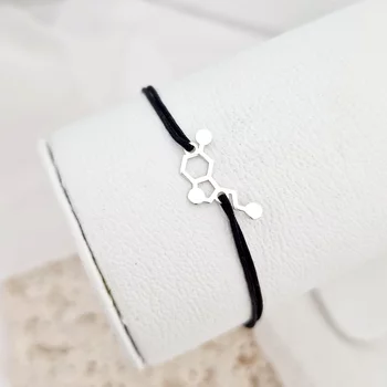 Szerotonin Karkötő - 925 Sterling Ezüst - Állítható Zsinór