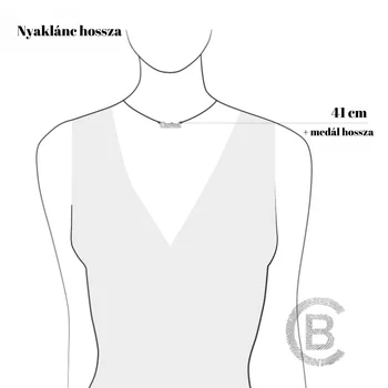 Teniszütő Nyaklánc - 925 Sterling Ezüst - Swarovski Kristály - Körkapocs