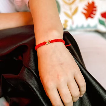 14K Pillangó Karkötő Gyémánttal és állítható zsinórral
