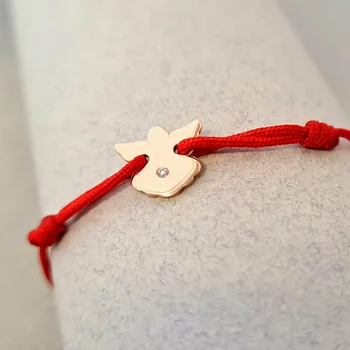 14K Angyal Karkötő Gyémánttal