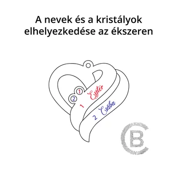 Tiszta Szív Medál - 14K Sárga Arany - Swarovski Kristály