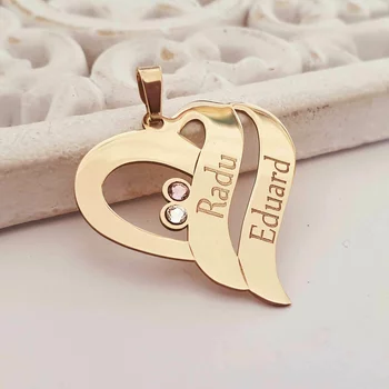 Tiszta Szív Medál - 14K Sárga Arany - Swarovski Kristály