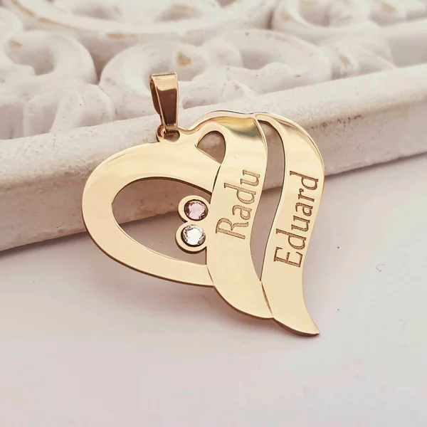 Tiszta Szív Medál - 14K Sárga Arany - Swarovski Kristály