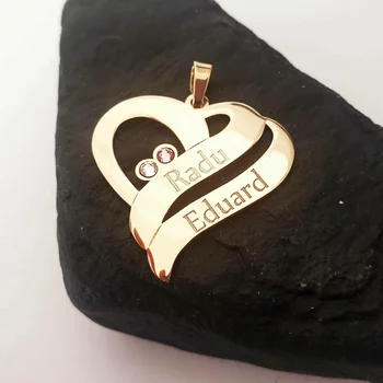 Tiszta Szív Medál - 14K Sárga Arany - Swarovski Kristály