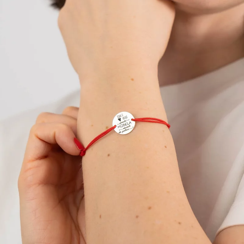 Bratara banut - Educatoare/Invatatoare - Argint 925 - snur reglabil picture - 2