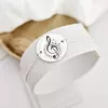 Bratara banut personalizat - Cheia sol - portativ si note muzicale - Argint 925
