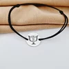 Bratara banut personalizata - simbol Psihologie medicala - Argint 925, snur reglabil diverse culori
