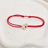 Bratara Buburuza - Argint 925 placat cu Aur Galben 18K - cristal Swarovski - snur reglabil