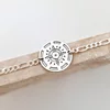 Bratara Busola Personalizata –cu Diamant Natural -  Argint 925 Rodiat si bratara barbati cu lant
