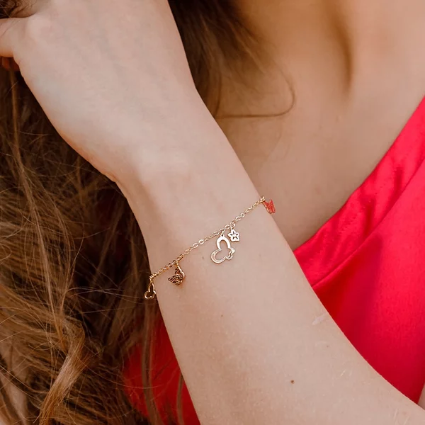 Bratara colectia Fairyland - Majestic butterflies - Argint 925 placat cu Aur Galben si Roz 18K