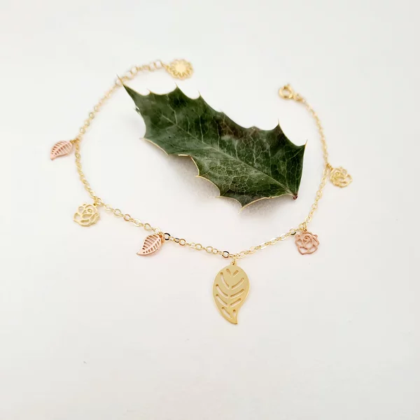 Bratara colectia Fairyland - Ravishing bouquet - Argint 925 placat cu Aur Galben si Roz 18K