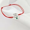 Bratara colega, prietena, inspiratie - Argint 925 si email verde - Snur reglabil