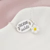 Bratara cu charm la alegere - Educatoare iubita - Pandantiv oval cu lantisor - Argint 925