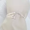 Bratara cu Perle - Initiala eleganta - Model combinat cu perle si lantisor - Argint 925