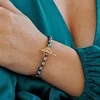 Bratara cu Perle - model sirag de perle rice peacock de apa dulce - Argint 925 placat cu Aur Galben 18K