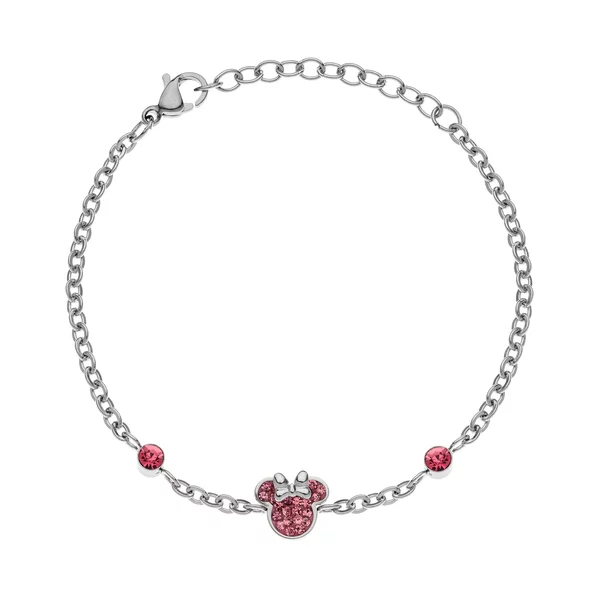 Bratara Disney Minnie Mouse - Otel Medical Inoxidabil si Cristale Roz