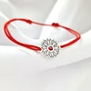 Bratara Floare cu multe petale - Argint 925 - cristal Swarovski - snur reglabil
