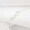 Bratara infinit decorat cu Zirconii albe  - Argint 925 - Lant bratara dama