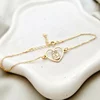 Bratara Inima Surorilor cu lantisor dama – Argint 925 placat cu Aur Galben 18K