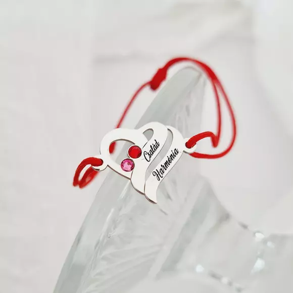 Bratara Iubire Pura - Argint 925 - cristale Swarovski - snur reglabil