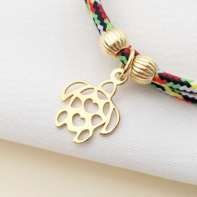 Bratara Magnetica cu Charm Testoasa - Argint placat cu Aur Galben 18K