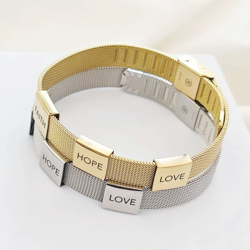 Bratara Moment - Banda metalica & elemente personalizate - Otel Inoxidabil 316L picture - 2