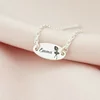 Bratara oval simbol balerina - Nume personalizat - Argint 925  - Cu lantisor fata/baiat\
