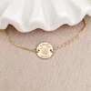 Bratara Pentru tine buni - Argint 925 placat cu Aur Galben 18K si Cristal Swarovski -  cu lantisor