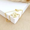 Bratara Pentru tine buni - Argint 925 placat cu Aur Galben 18K si Cristal Swarovski -  cu lantisor